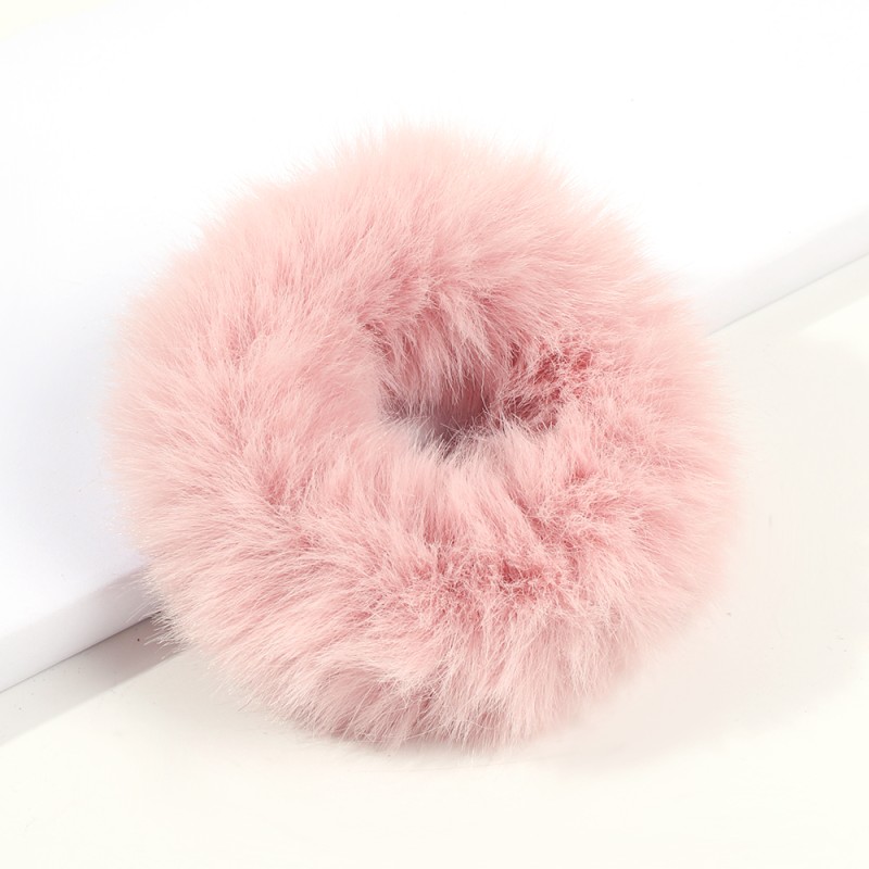Fashion Dark Pink Mink Hair Accessories,Hair Ring