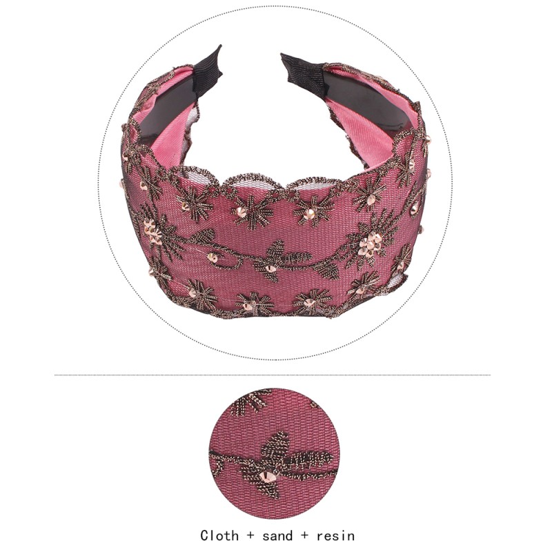 Fashion Red Wine Fabric Lace Flower Headband,Head Band