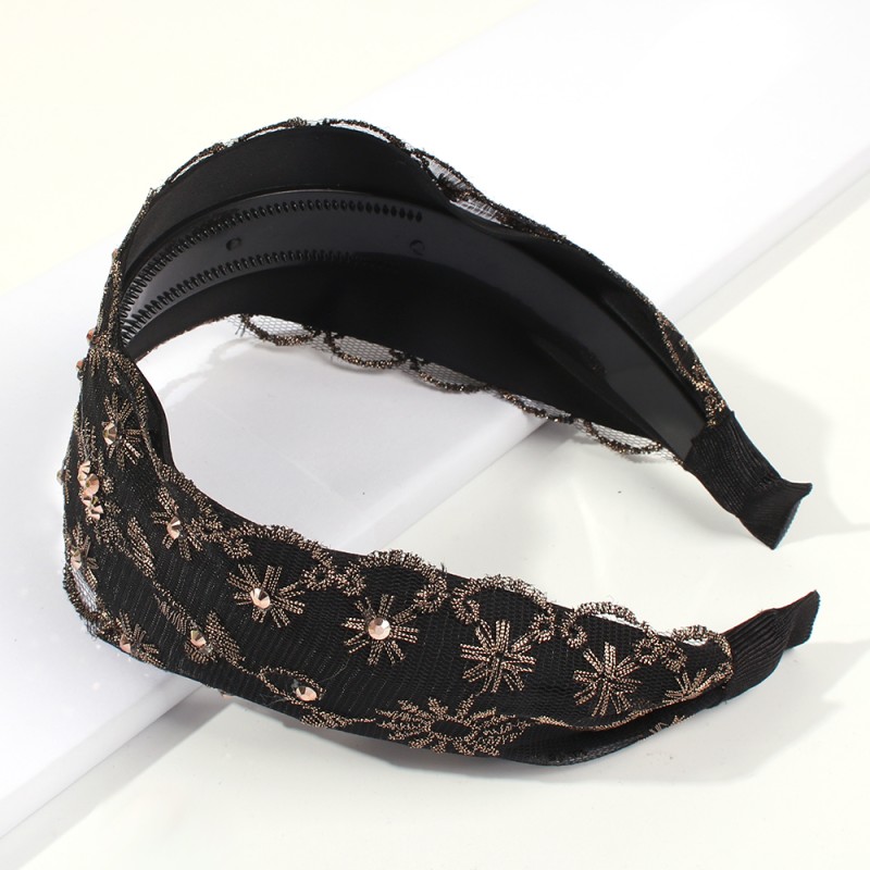 Fashion Gray Fabric Lace Flower Headband,Head Band