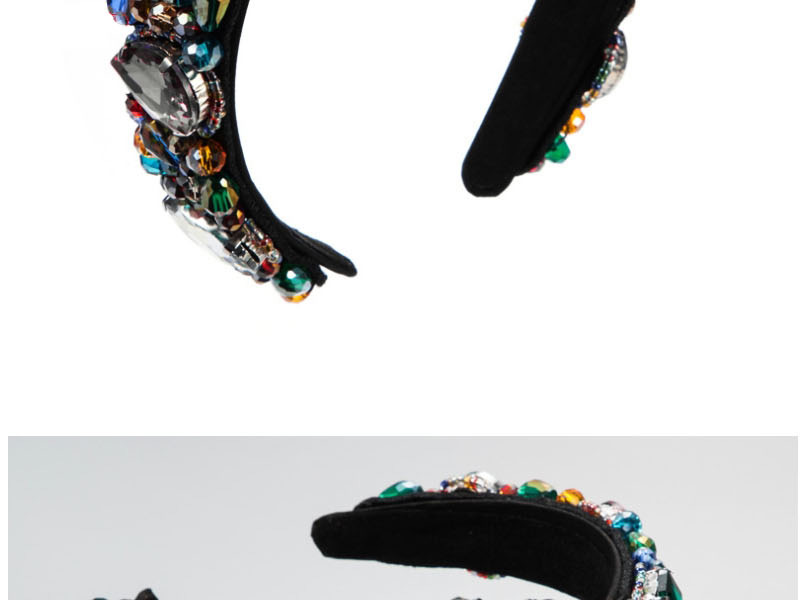 Fashion Color Diamond Glass Crystal Wide-brimmed Headband,Head Band