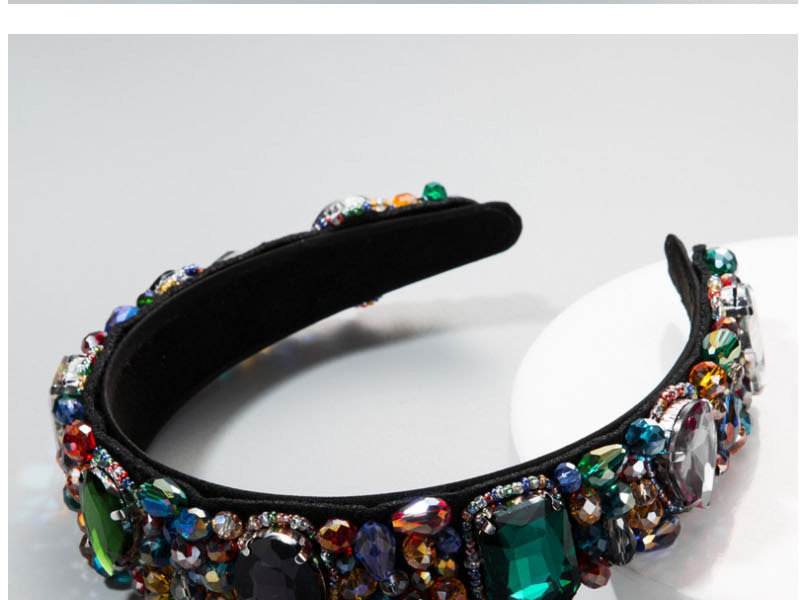 Fashion Black Diamond Glass Crystal Wide-brimmed Headband,Head Band