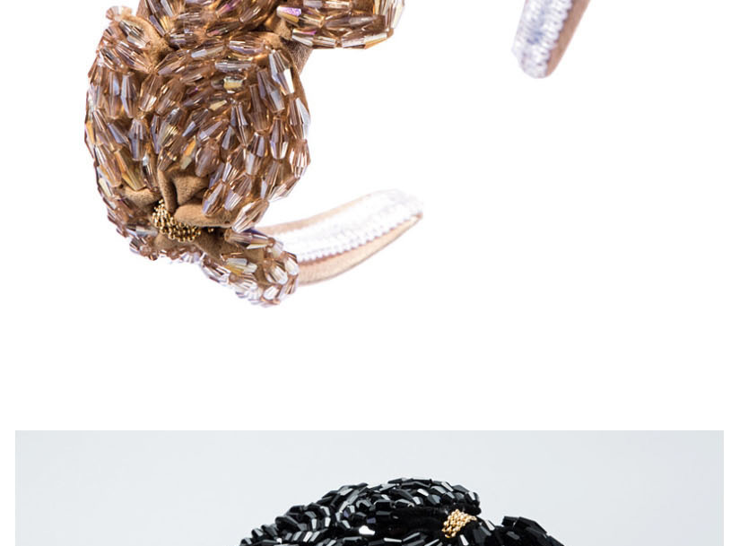 Fashion Black String Crystal Flower Cloth Wide-brimmed Headband,Head Band
