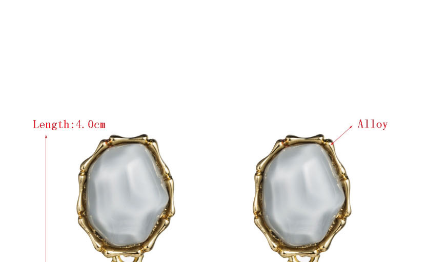 Fashion Gray Geometric Alloy Gemstone Earrings,Drop Earrings