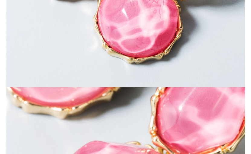 Fashion Pink Geometric Alloy Gemstone Earrings,Drop Earrings
