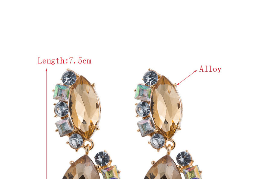 Fashion Black Multi-layer Acrylic Diamond Earrings,Drop Earrings