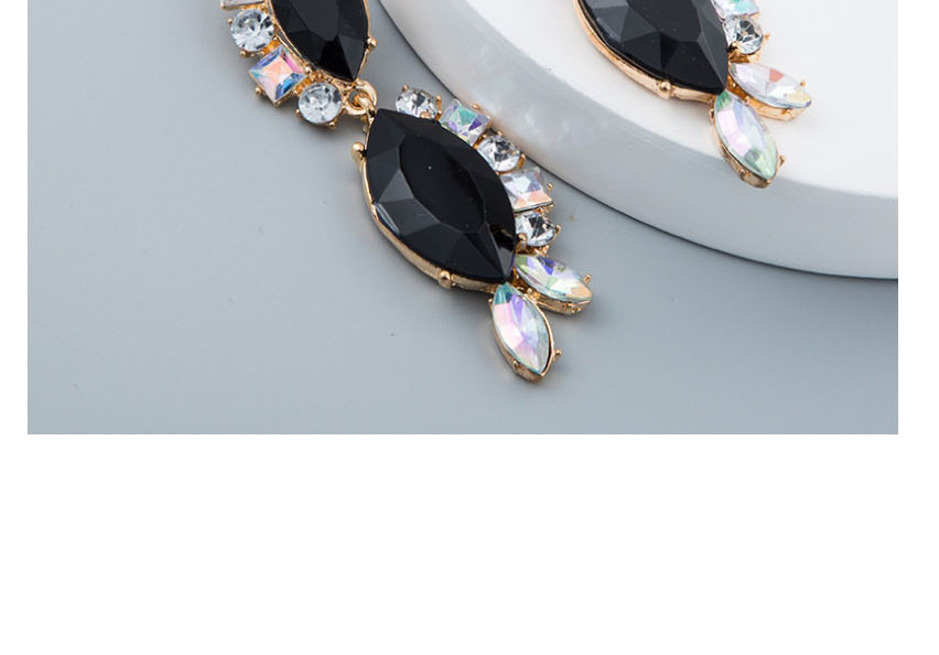 Fashion Black Multi-layer Acrylic Diamond Earrings,Drop Earrings