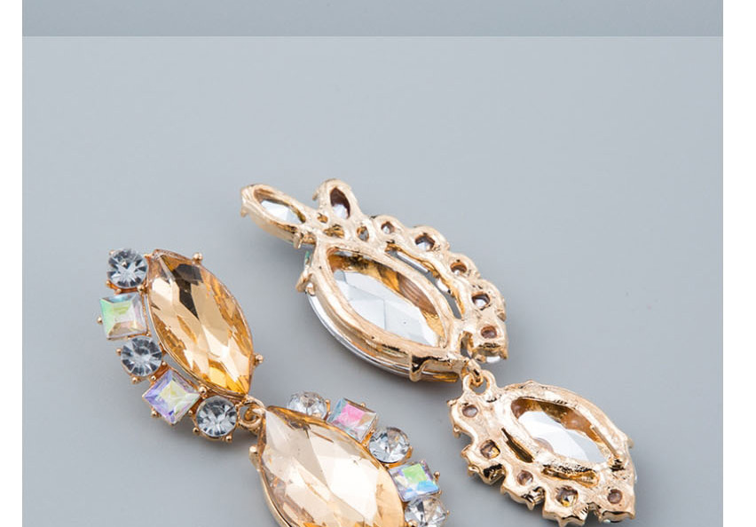 Fashion White Multi-layer Acrylic Diamond Earrings,Drop Earrings