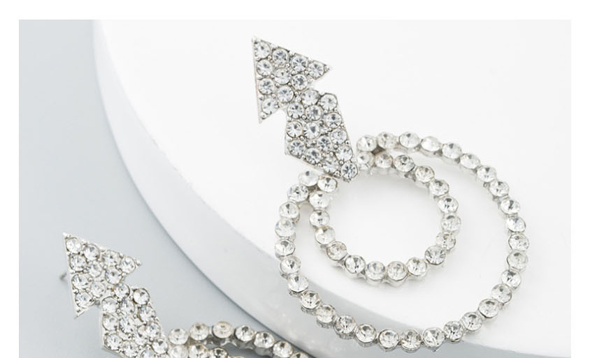 Fashion White Geometric Alloy Diamond Earrings,Drop Earrings