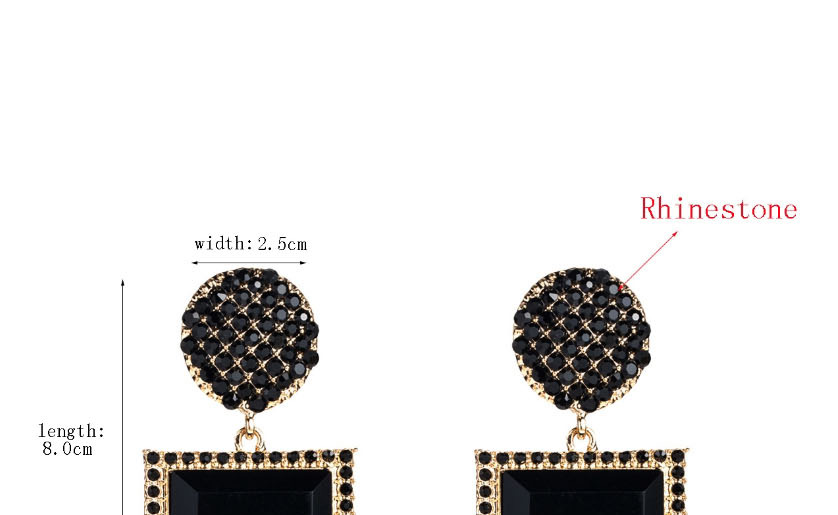 Fashion Black Diamond Stud Earrings,Drop Earrings