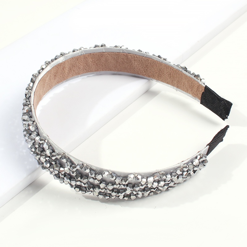 Fashion Silver Gray Crystal Rice Beads Headband,Head Band