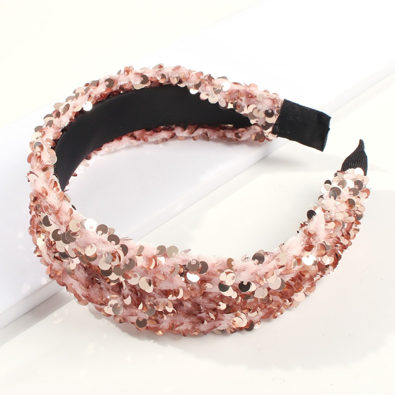 Fashion Pink Velvet Sequin Headband,Head Band