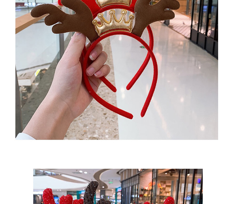 Fashion Red Antler Feather Christmas Gift Headband,Head Band