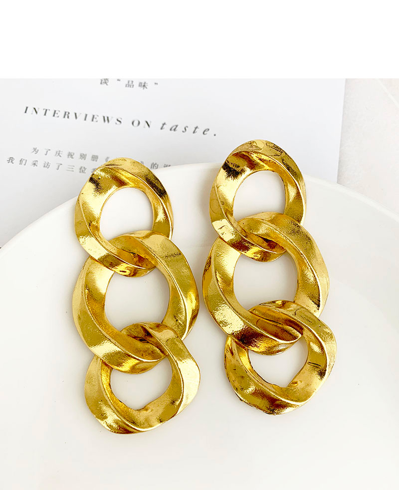 Fashion Gold Alloy Chain Stud Earrings,Drop Earrings
