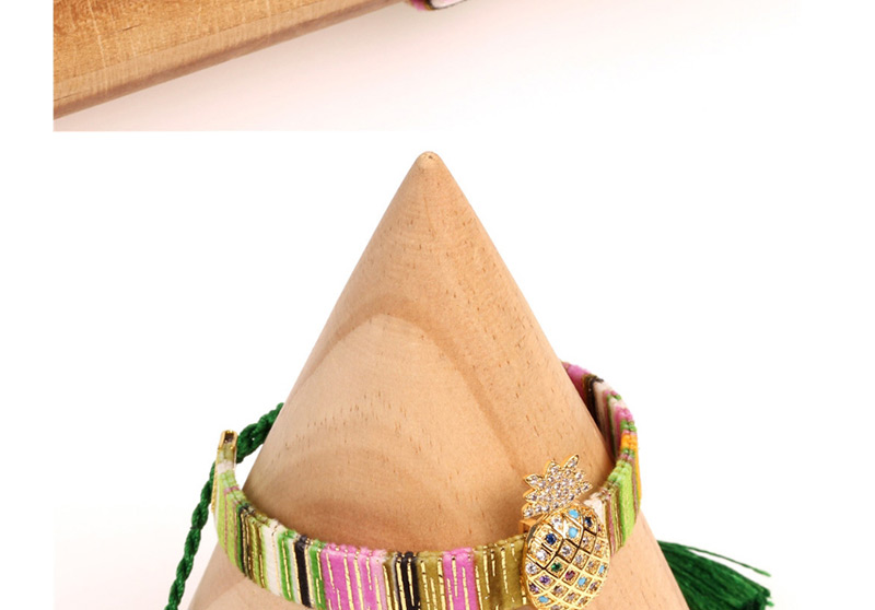 Fashion Color Micro-inlaid Zircon Fruit Pineapple Tassel Bracelet,Bracelets