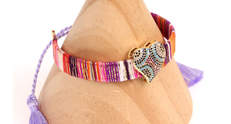 Fashion Color Colorful Diamond Love Micro Fringe Tassel Bracelet,Bracelets