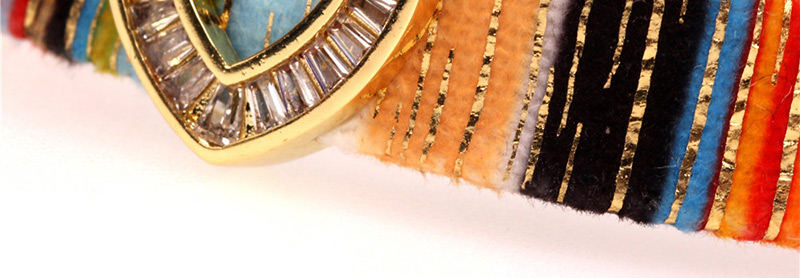 Fashion Color Fringed Micro-inlaid Zircon Love Strap Bracelet,Bracelets