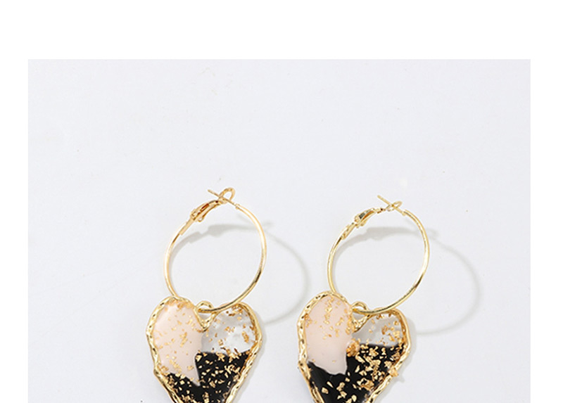 Fashion Gold Irregular Love Epoxy Earrings,Drop Earrings