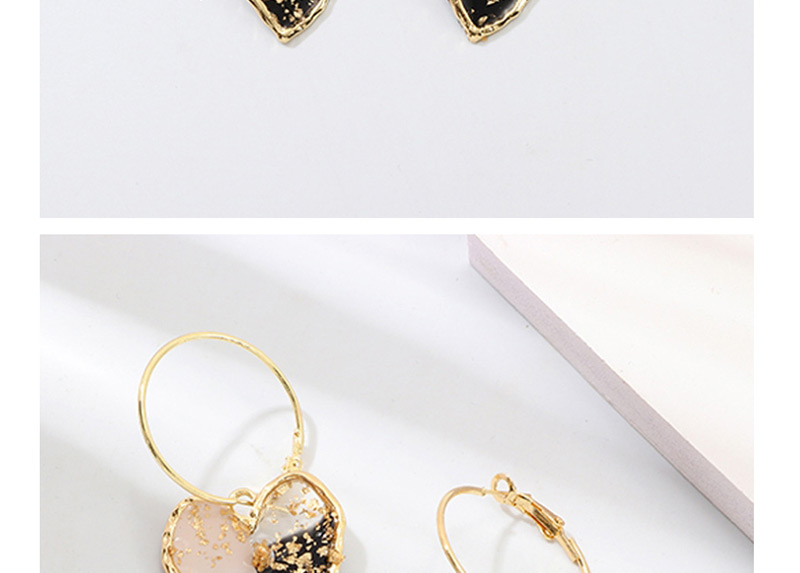 Fashion Gold Irregular Love Epoxy Earrings,Drop Earrings