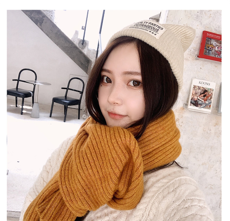 Fashion Gray Knitted Wool Scarf,knitting Wool Scaves