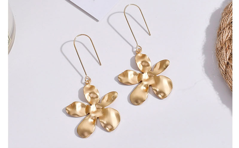 Fashion Leaf Gold Flower Ginkgo Leaf Earrings,Drop Earrings