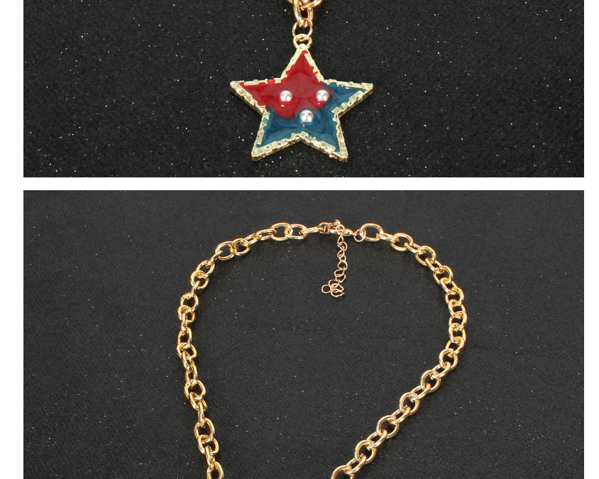 Fashion Gold Pentagram Earrings Necklace Set,Jewelry Sets