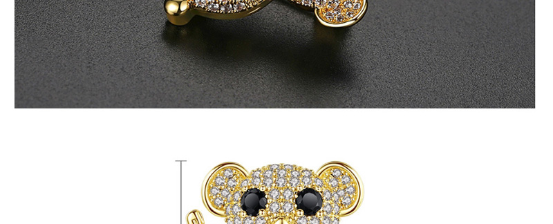 Fashion White Sloth Copper With Zircon Brooch,Korean Brooches