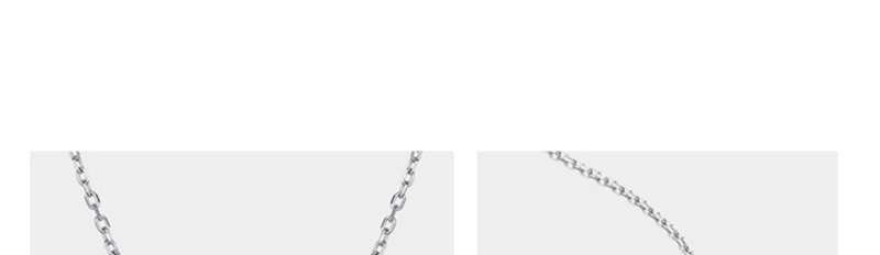 Fashion Silver  Silver Cutout Diamond Necklace,Pendants