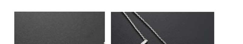 Fashion Silver Double  Silver Inlay Zircon Necklace,Pendants
