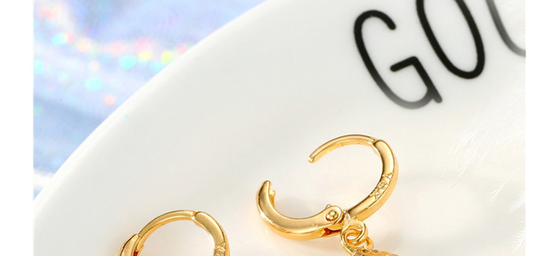 Fashion Gold Circle Zircon Earrings,Earrings