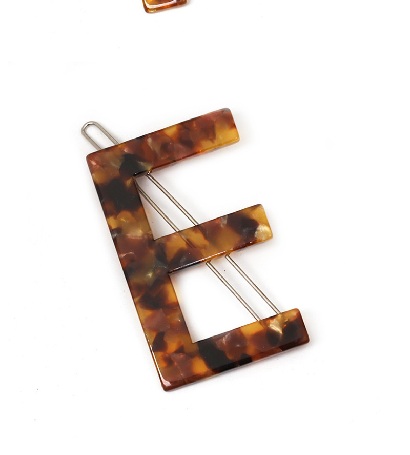 Fashion A Coffee Color Leopard Letter Hairpin,Hairpins
