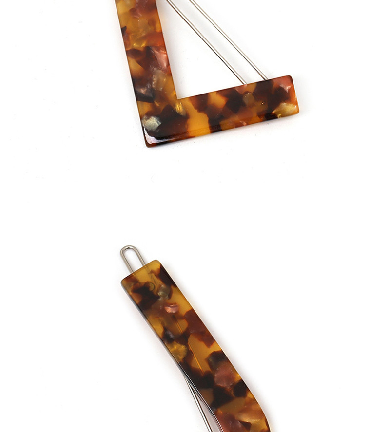 Fashion K Coffee Color Leopard Letter Hairpin,Hairpins