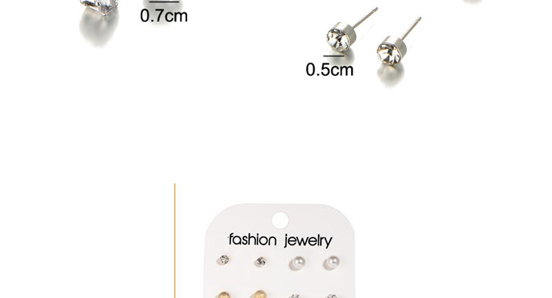 Fashion Silver Frosted Shambhala Rhinestone Earrings Set Of 6,Stud Earrings