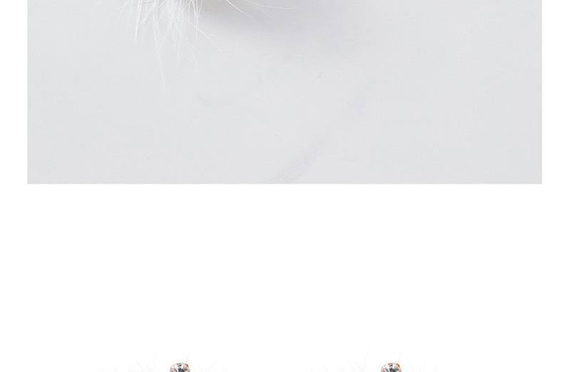 Fashion Gold  Silver Needle Love Hair Ball Transparent Irregular Earrings,Drop Earrings