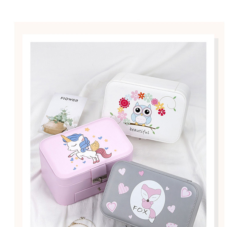 Fashion Pink Cartoon Double Jewellery Box,Jewelry Packaging & Displays