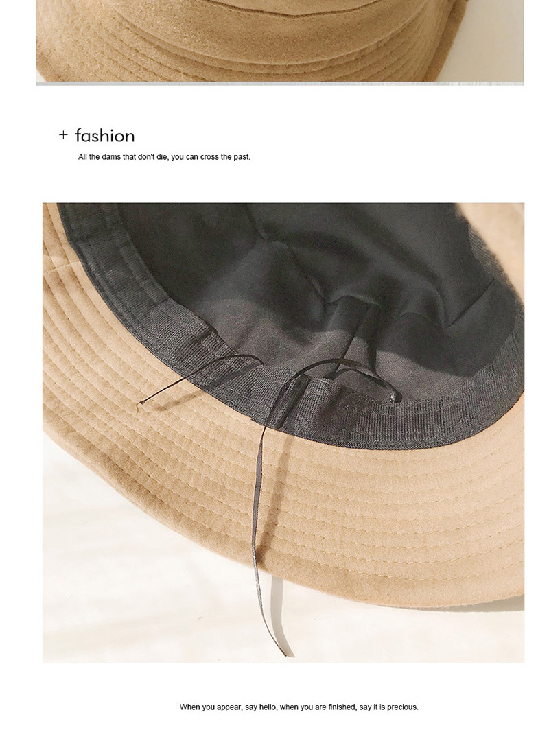 Fashion Three-figure Khaki Woolen Bell Pot,Beanies&Others