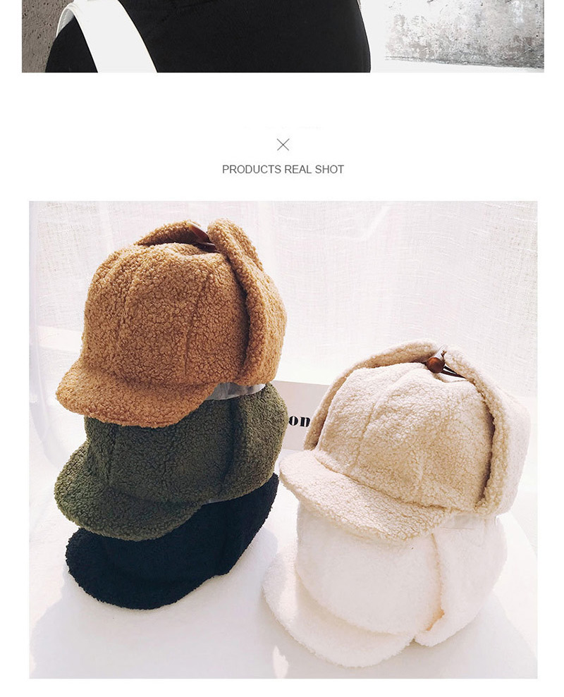 Fashion Lamb Cashmere Lei Feng Hat Coffee Color Lamb Cashmere,Beanies&Others