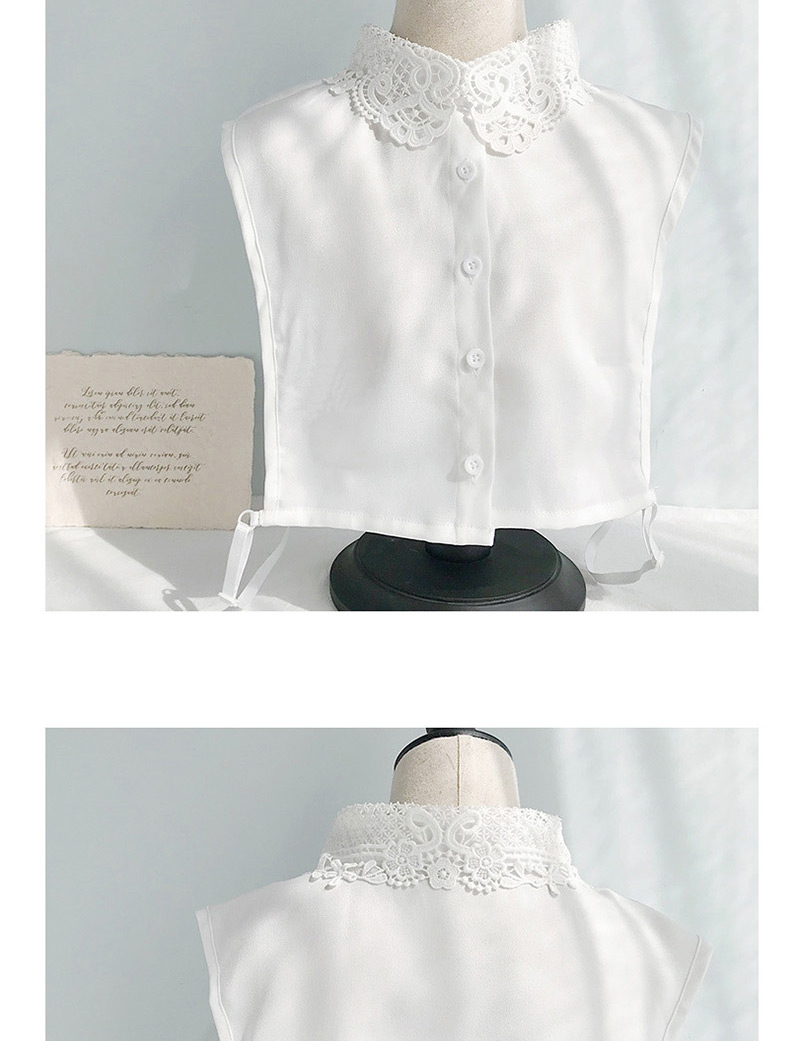Fashion Chiffon Lace Collar Vest D White Openwork Lace Lace Fake Collar,Thin Scaves