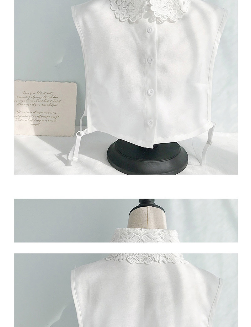 Fashion Chiffon Lace Collar Vest B White Openwork Lace Lace Fake Collar,Thin Scaves