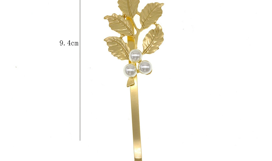 Fashion Gold Leaf Pearl Hair Clip,Hairpins