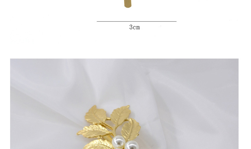 Fashion Gold Leaf Pearl Hair Clip,Hairpins
