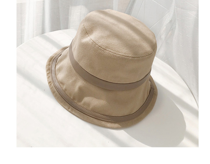 Fashion Leather Waist Beige Leather Circle Cap,Beanies&Others