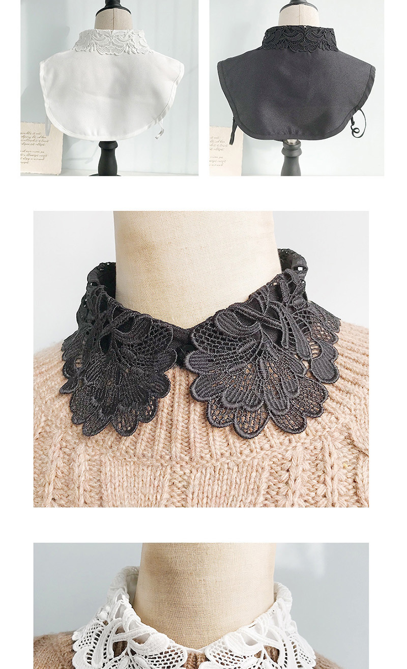 Fashion Chiffon Lace Collar A Black Lace Fake Collar,Thin Scaves