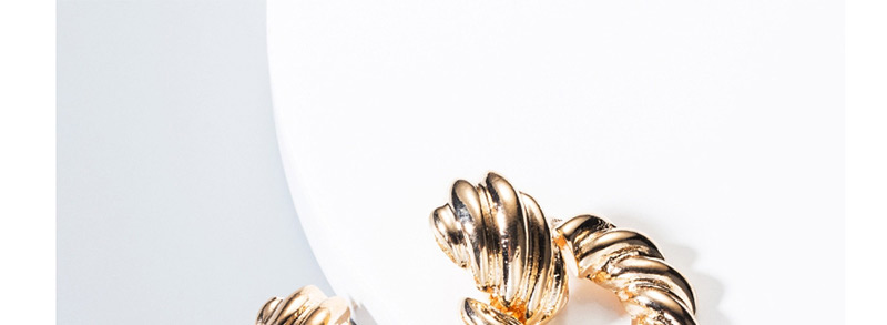 Fashion Champagne Gold Geometric Smooth Earrings,Drop Earrings