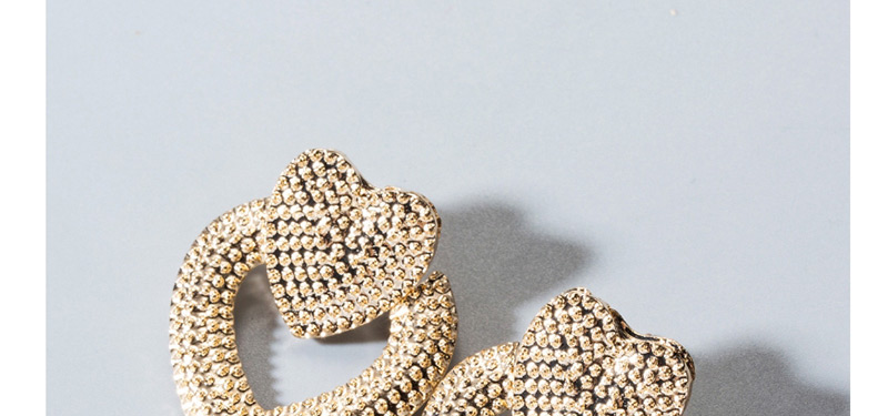 Fashion Champagne Gold Love Geometric Metal Earrings,Drop Earrings