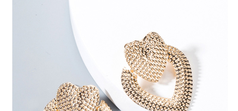 Fashion Champagne Gold Love Geometric Metal Earrings,Drop Earrings