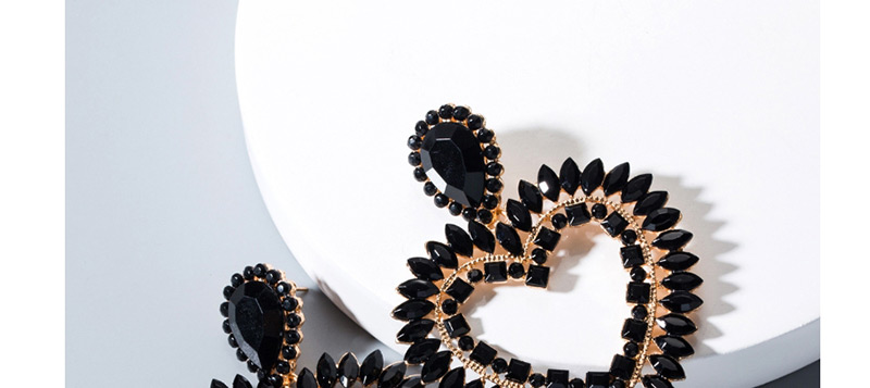 Fashion Black Acrylic Love Diamond Earrings,Drop Earrings