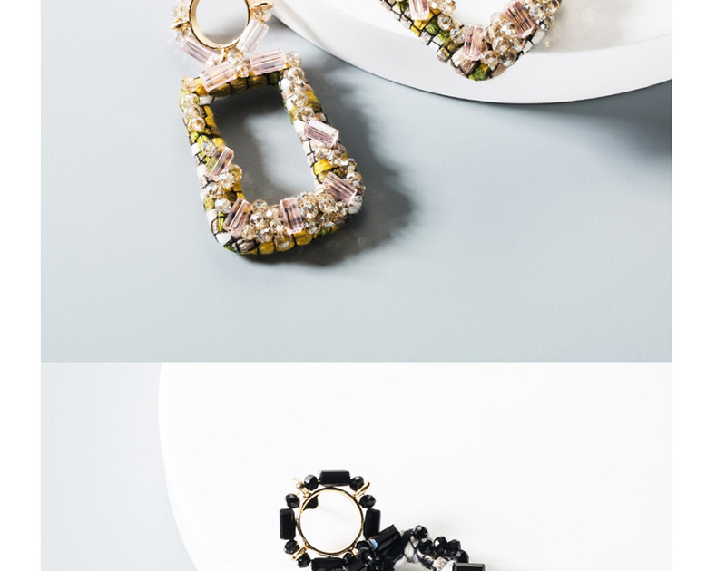 Fashion Light Brown Ring Geometry Bead Earrings,Drop Earrings