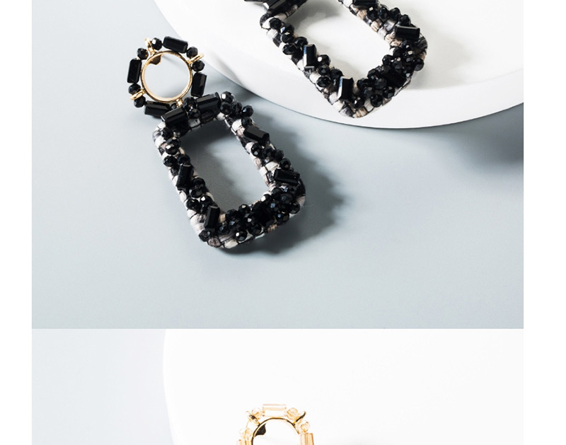 Fashion Gray Ring Geometry Bead Earrings,Drop Earrings