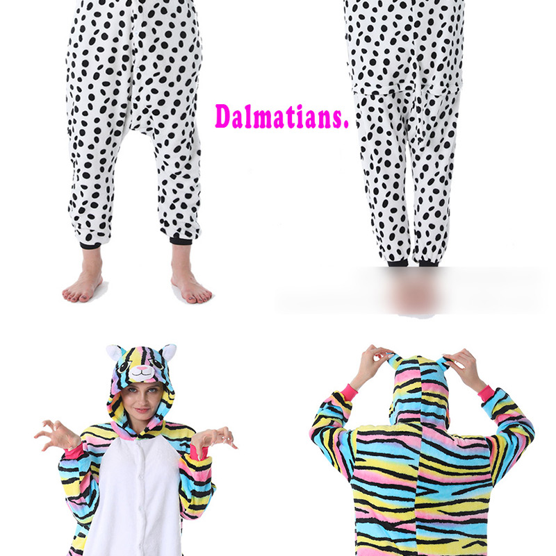 Fashion Dalmatian Flannel Cartoon Animal One-piece Pajamas,Cartoon Pajama