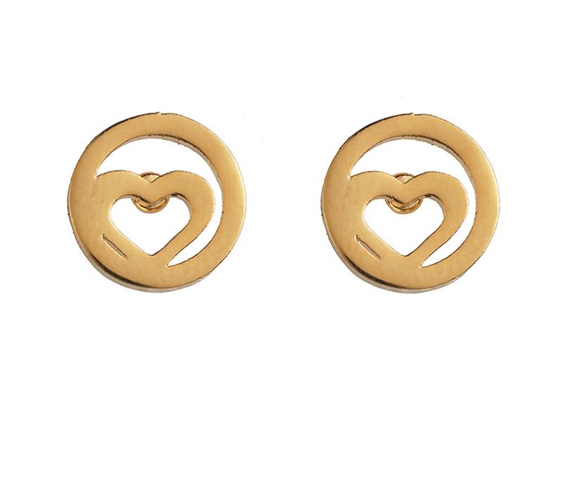 Fashion Tree Gold Stainless Steel Geometric Pattern Earrings,Earrings